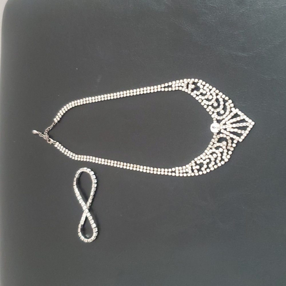 Necklace, Bracelet Rhinstone Set